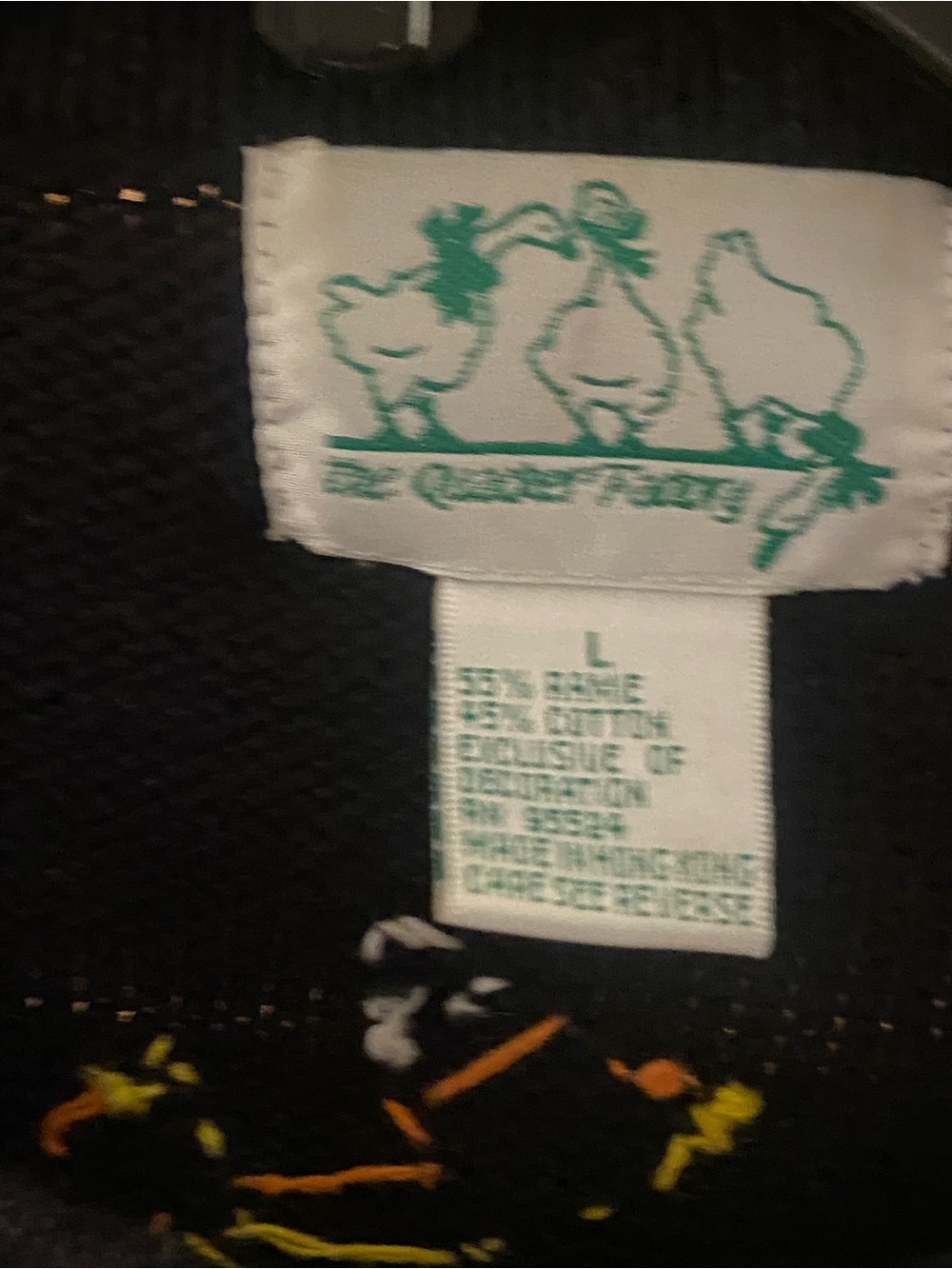 Vintage Quacker Factory Halloween L Embroidered Cardigan Sweater Pumpkin Crochet - Picture 3 of 4